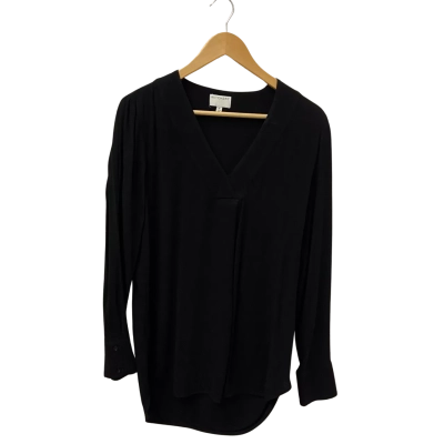 Witchery Womens  Size 10 Long Sleeve Top Black  