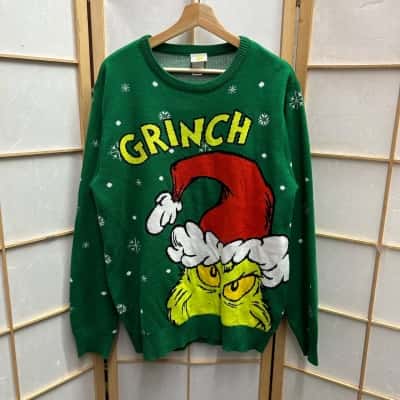THE GRINCH Licensed Christmas Sweater Size L 