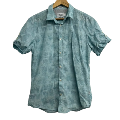Calvin Klein Mens Size M Blue Button Up Shirt 
