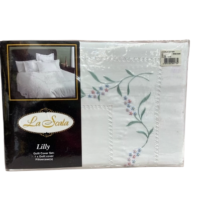 LA SCALA LILLY Queen Quilt Cover Set