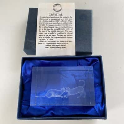 3D Laser Art Crystal Cat Cube