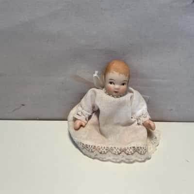 Vintage Miniature Bisque Porcelain Baby Doll