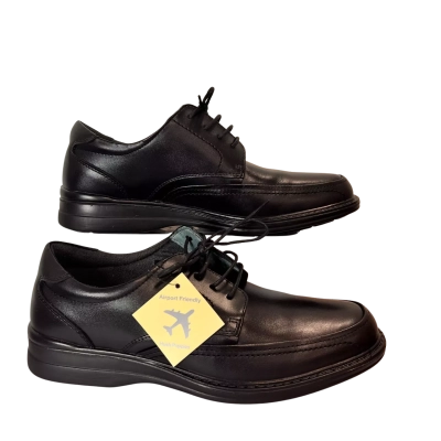Hush Puppies Torpedo EEE Mens Black Leather Dress Shoes Size 9.5