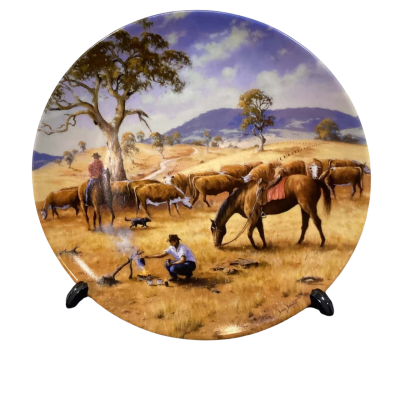 Cattle Droving Collectors Plate By Bendigo Pottery