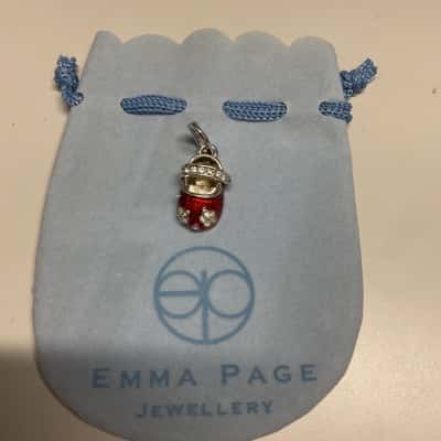  Womens Emma page pendant Red / Silver  tones shoe