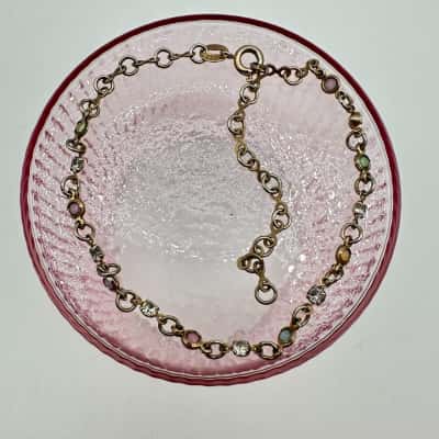Colorful Golden Tone Bracelet Stamped BEDIN