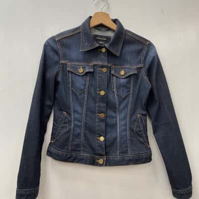 Massimo Dutti Womens  Size S Denim Jacket Navy