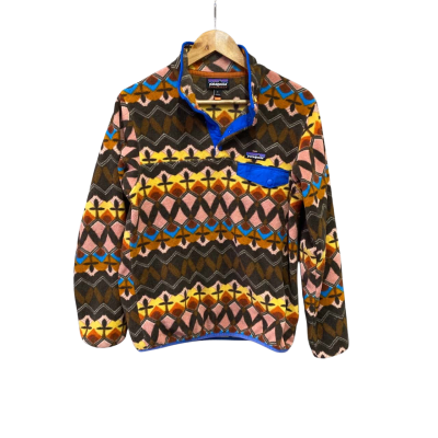 Pathagonia Womens  Size S V-Neck Jumper Brown / Multicoloured / Yellow 