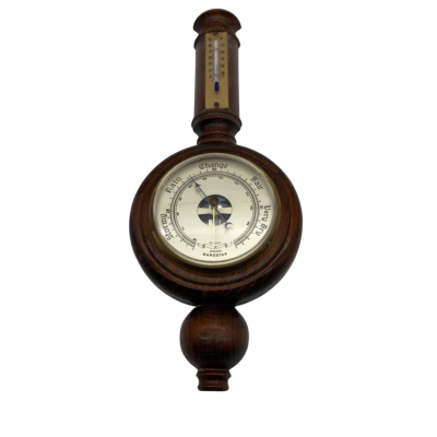 Vintage Barostar 35cm Wooden Barometer
