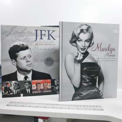 Book Duo JFK His Life His Legacy Book AND Marilyn Monroe Books 