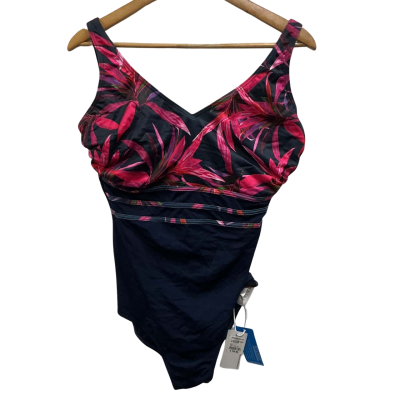 Poolproof navy blue polyester swimwear, Size 14