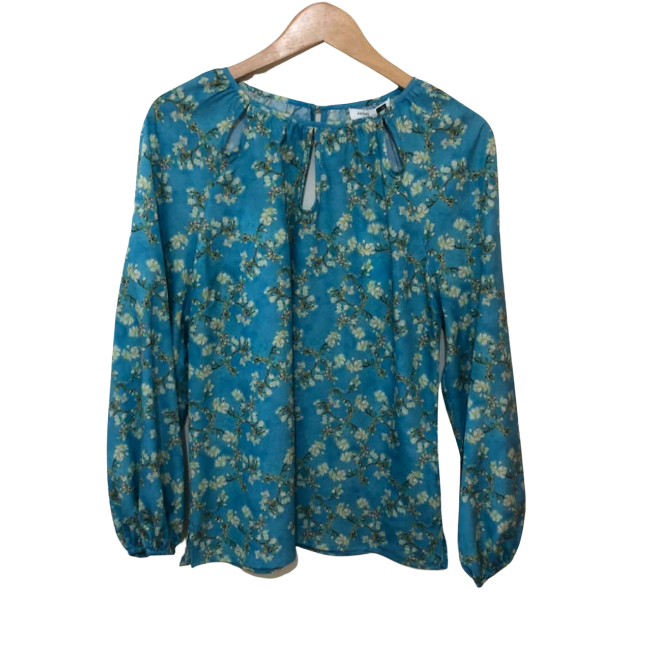 Anthea Crawford Womens Size 12 Long Sleeve Blue / Floral (s)