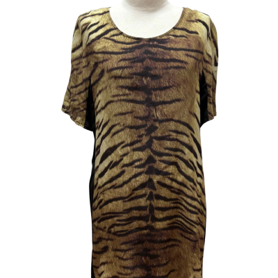  Womens  Size 12 Short Sleeve Dress  Animal print 
