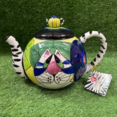 Blue Sky Clancy And Leopard Teapot (New)