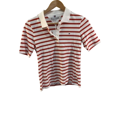BNWT Tommy Hilfiger Mens  Size S Polo Shirt Red / White 