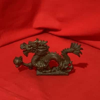  Chinese Brass Dragon Figurine
