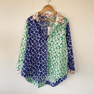 Adrift Osaka Oversized Boyfriend Shirt  Size S 