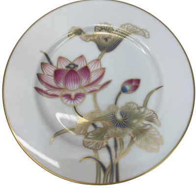 Fitz & Floyd Cloisonné Lotus Blossom Plate 