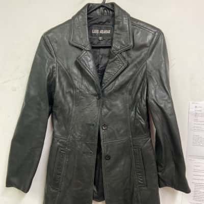  Womens Luis Alvear  Size XS Leather Jacket Black  