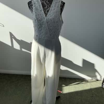 Womens  Size L Jumpsuit White 