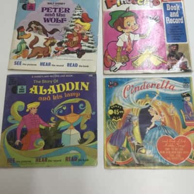 3 Disney Childrens Books and records
