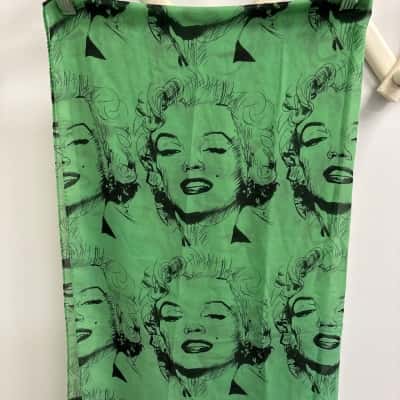  Marilyn Monroe sheer green Scarf  - One Size 