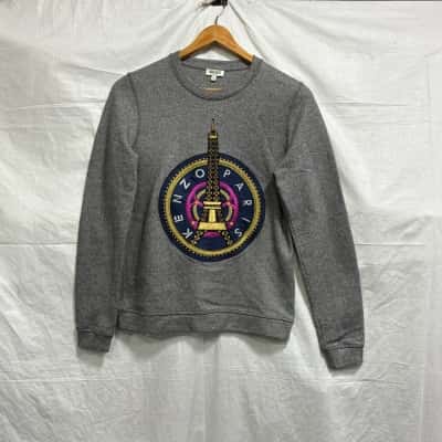 Kenzo Paris Men’s Size S Eiffel Tower Embroidery Crewneck 