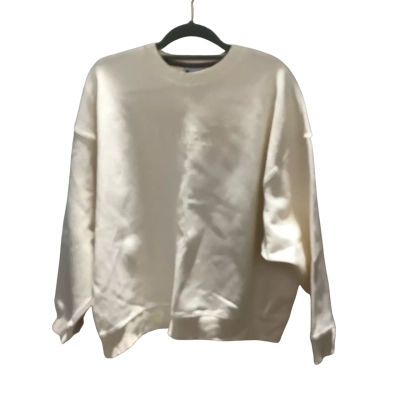 Champion Womens Size M Cream Crew Neck Sweatshirt
