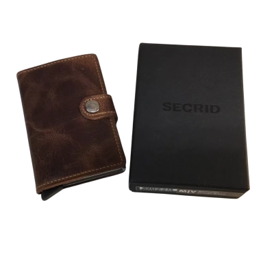  Secrid Mini Wallet Vintage Brown Approx 9.5 x 6.5cm