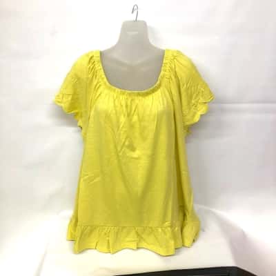 Millers Womens  Size 16 Short Sleeve Top Chartreuse - NEW