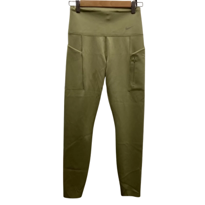 Dri Fit Nike Go Size M Leggings Olive RRP $130.00