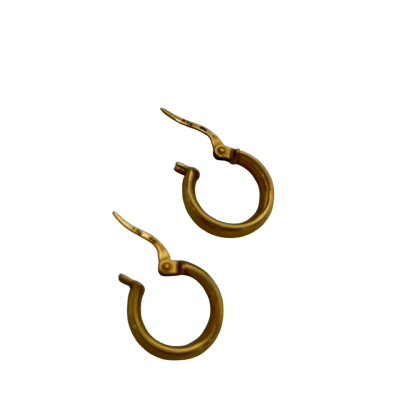  Vintage 9ct Italian Gold Huggie Hoops
