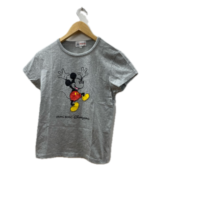 Disneyland Hong Kong Kids  Size XL Crew Neck Top Grey / Multicoloured 