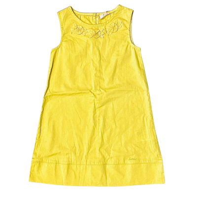 BNWT Iana Kids Size 6, Sleeveless, Yellow, Embroidered-Fruit Dress