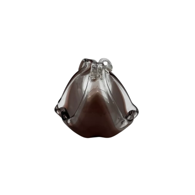 Art Glass Basket Trinket Dish