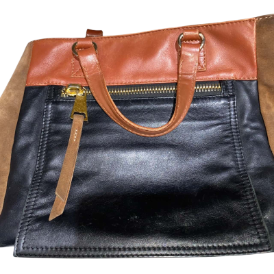  Women's VIA REPUBBLICA  Handbag Black and Tan