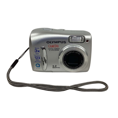 Retro Olympus Camedia C-379 3.2MP Digital Camera (Working, Side Cover is Missing Please See Photos)