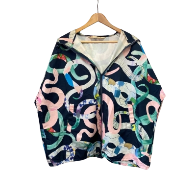 Miranda Skoczek Gorman Womens  Size L Anorak Blue / Green / Pink  