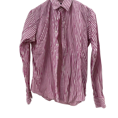 Ralph Lauren Sports Kids Size 10 Shirt  Pink  / Striped / White 