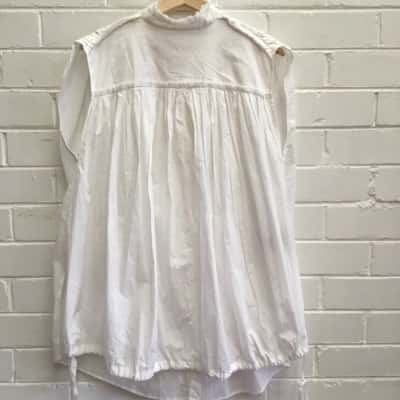  Womens Ann Demeulemeester Size 36 Blouse White 