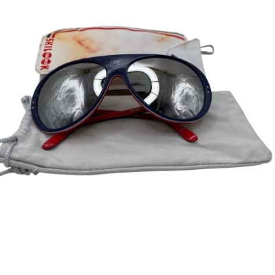 SKILOOK Ski Tricolor Aviator Sunglasses with Mirrored Lenses, France 70's