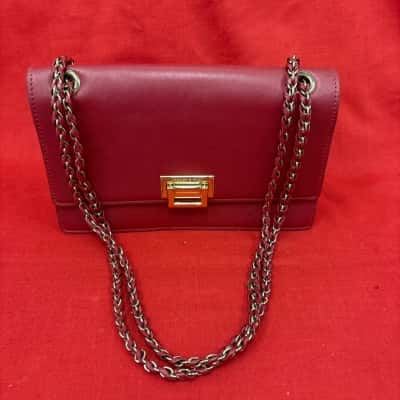 Charles & Keith Women's Everline Braided Strap Shoulder Bag Red 