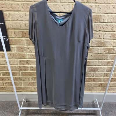 Blue Illusion Womens NB-SHORT SLV LAYERED DRESS Size XL 