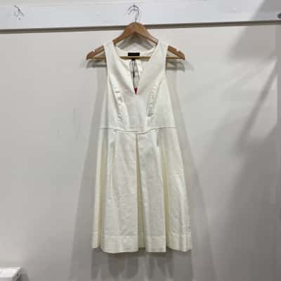 Wayne Cooper Womens  Size 14 Midi Dress Cream 