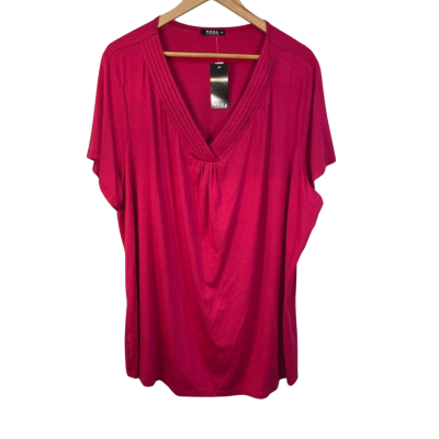 Moda Womens  Size 26 V-Neck Top Pink  