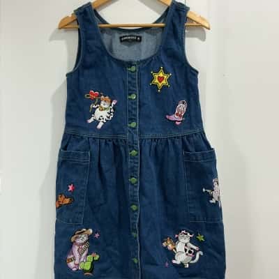 Dangerfield Womens  Size 6 Casual Dress / Denim Dress Blue 