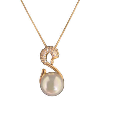 AGALIA Womens Necklace Gold Look SWAN