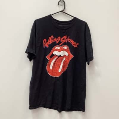  Mens  Size XL Short Sleeve T-shirt Black  -Rolling stones 