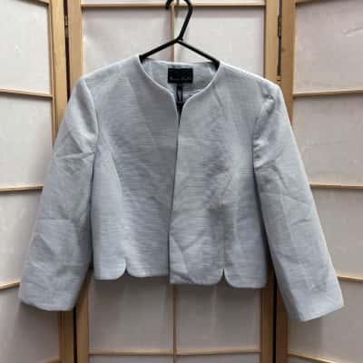 New With Tags PHASE EIGHT Women's  Size 14 Maria Jacket / Cropped Jacket /  3/4 Sleeve Length Blue  RRP: GBP£99