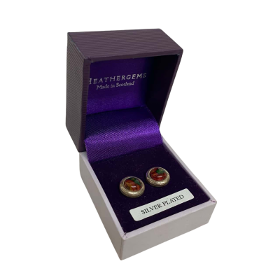  Womens Earrings Green / Orange / Red / Silver Heathergems Scotland